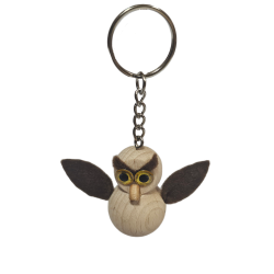 Brelok drewniany sowa